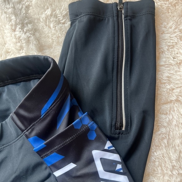 Women Nicewin Padded Bike Leggings Blue Black 3 pockets Easy Dry Spandex Size M - Picture 7 of 9